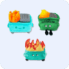 Dumpster Fire Plush Bundle