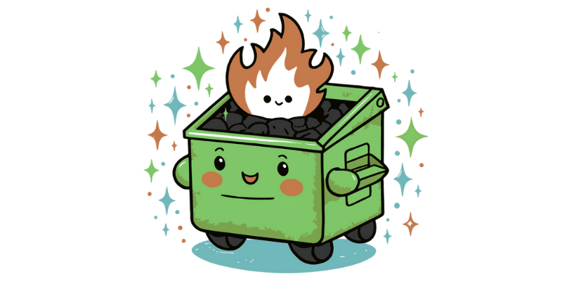 Dumpster Fire Plush Logo